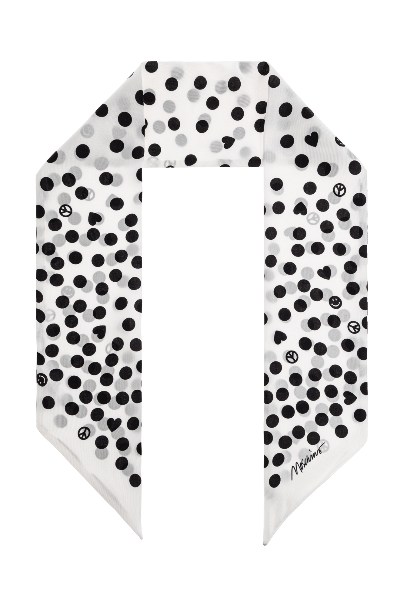 White Silk scarf Moschino - Vitkac France
